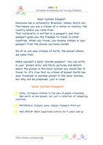 Solar System Passport Activity