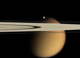 Saturn's Moons: Titan and Epimetheus