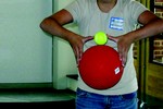 Using a tennis ball