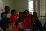 Learners singing a farewell song in Xhosa