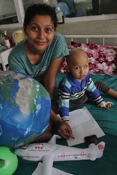 Family at the Children's hospital.