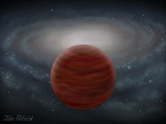 Artists impression of a brown dwarf.